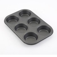 Non-stick carbon steel 6 cups cake pan muffin cake pan baking cake mold