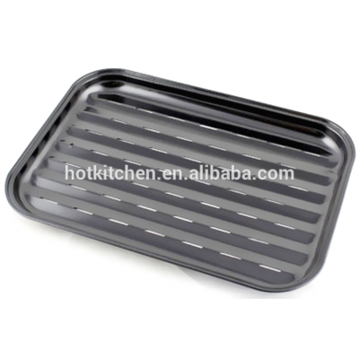 Enamel BBQ Grill Roasting Fish /Vegetable Pan BBQ Pan