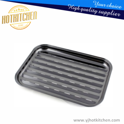 Eco-Friendly Black square comal with non-stick coating carbon steel baking trays bbq accessories